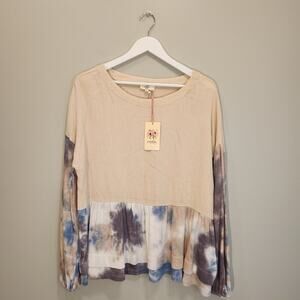 Entro Long Sleeve Shirt Mixed Media Fairy Goth Grunge Boho Revival - Size M